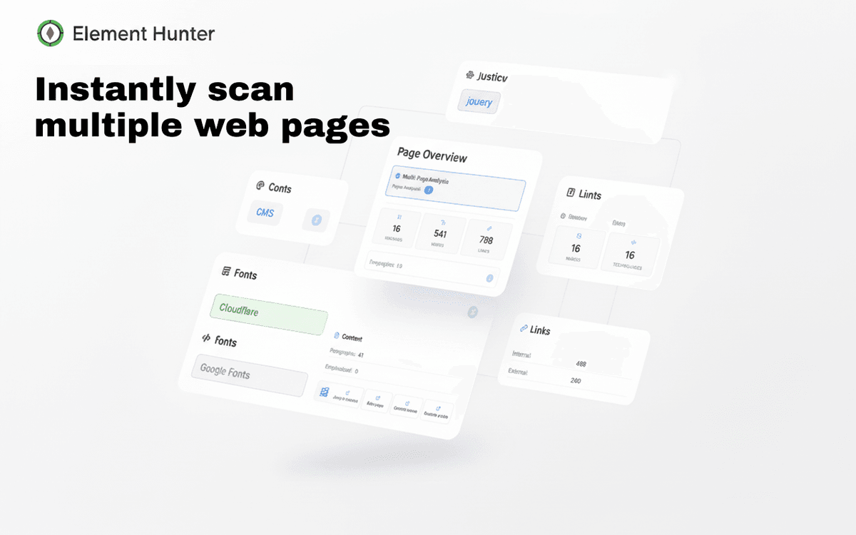 Analyse multi-pages Element Hunter